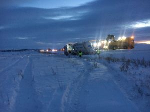 В Уйском районе грузовая машина попала в ДТП