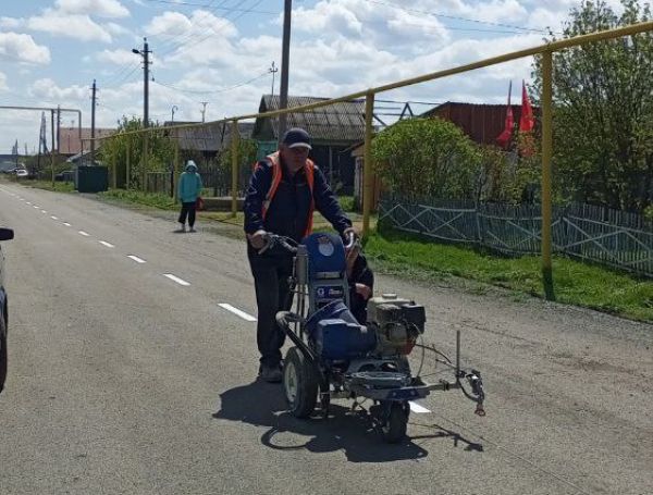 В Вандышевке сделали дорожную разметку